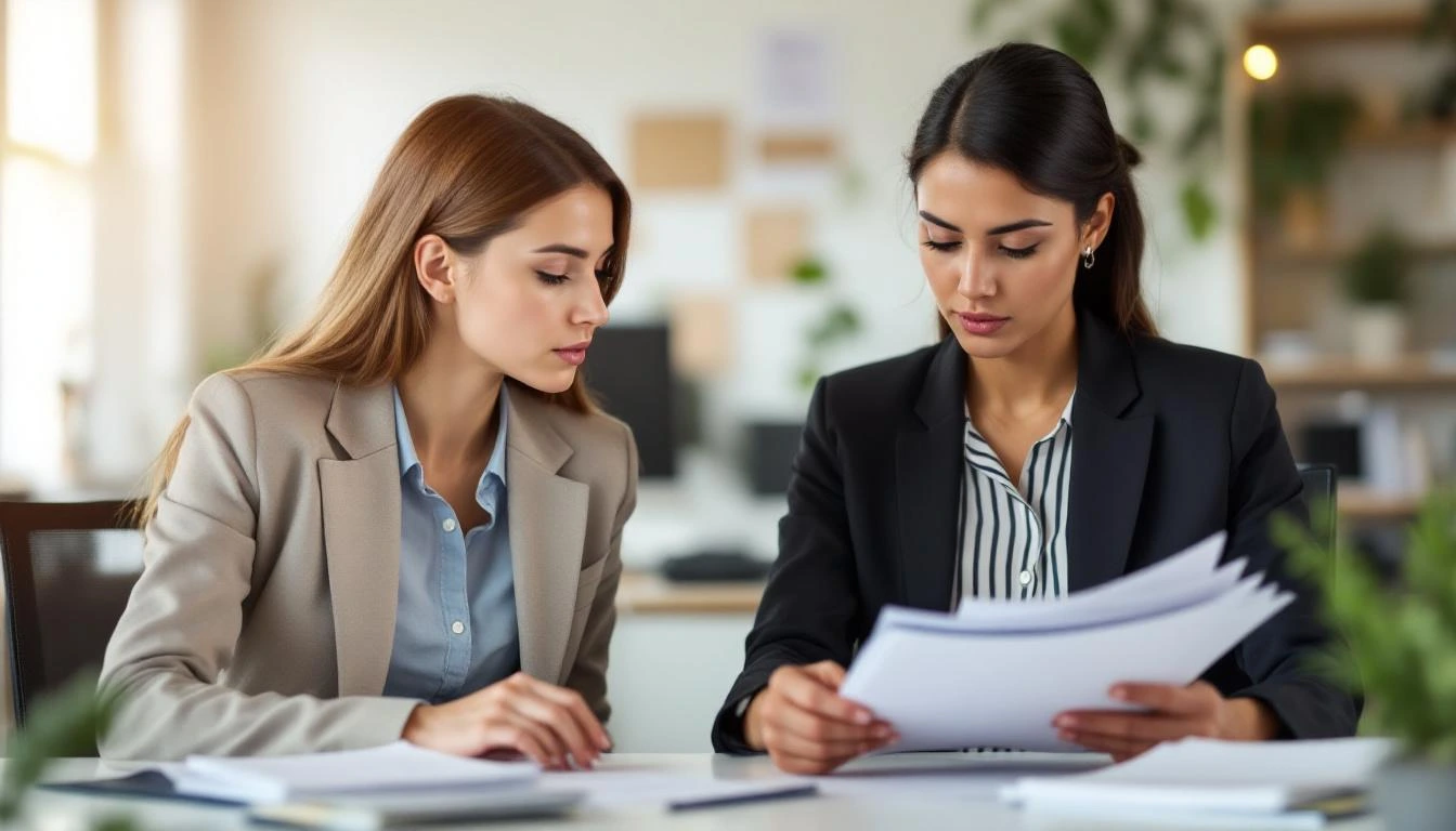 Bookkeeping Accountants Studying Papers