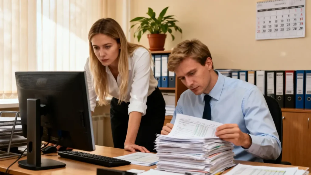 accountants working on payroll management